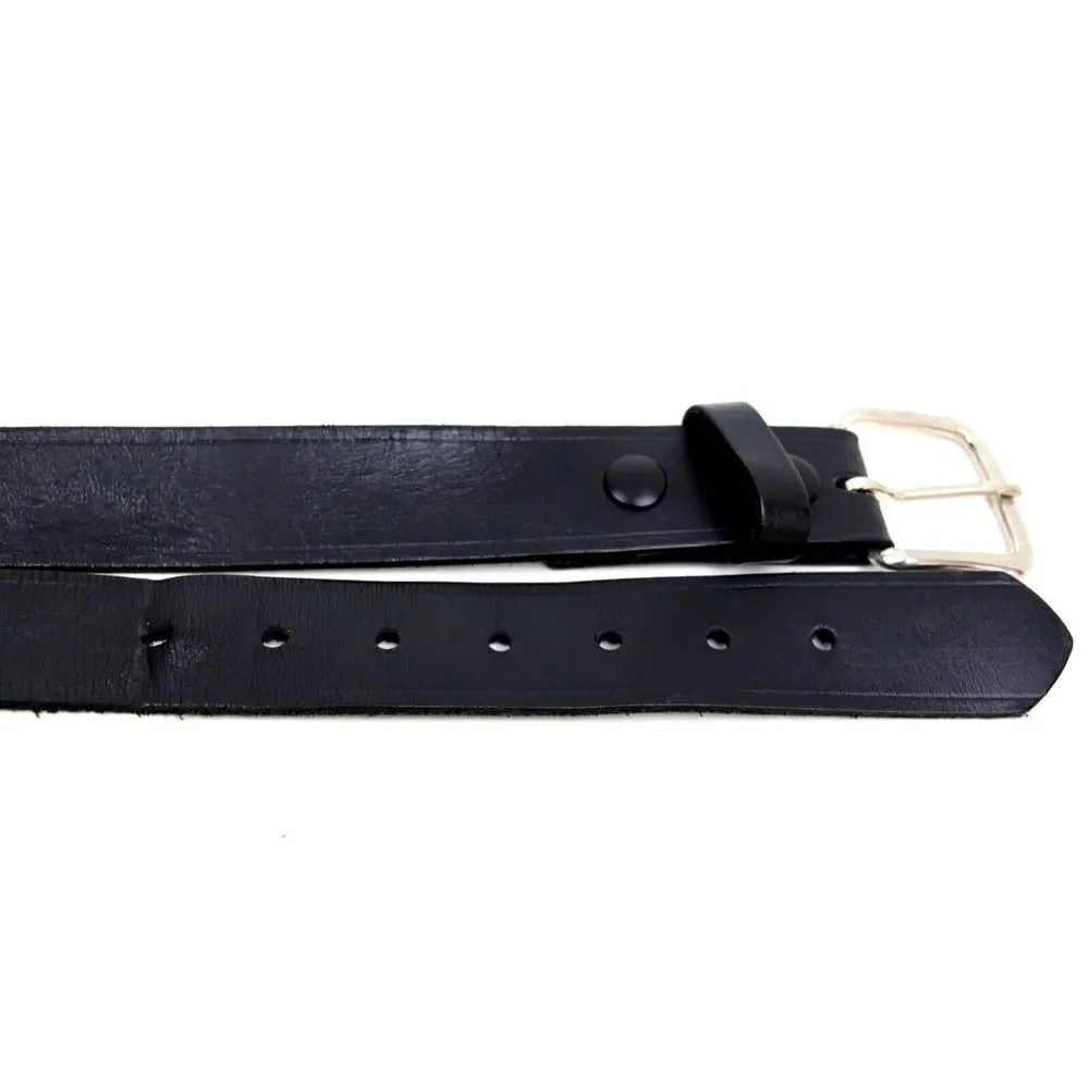 Boston BLACK GENUINE LEATHER 1 3/8